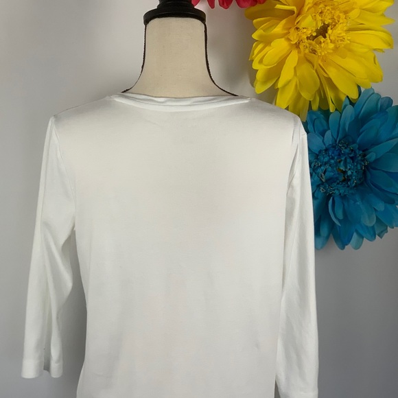 Preswick & Moore Solid White Long Sleeve Tee - Picture 4 of 7